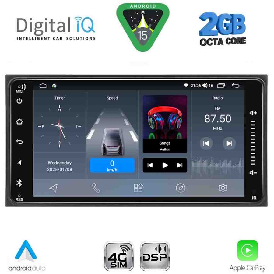 DIGITAL IQ BLF 362_CPA (6.5” DECK) MULTIMEDIA SYSTEM for TOYOTA ALL (200mm)