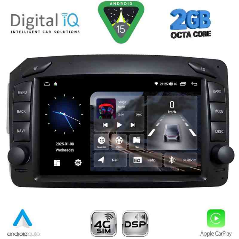 DIGITAL IQ BLF 371_CPA (7" DECK) MULTIMEDIA SYSTEM for MERCEDES C (W203) - CLK (W209) mod. 1999-2004