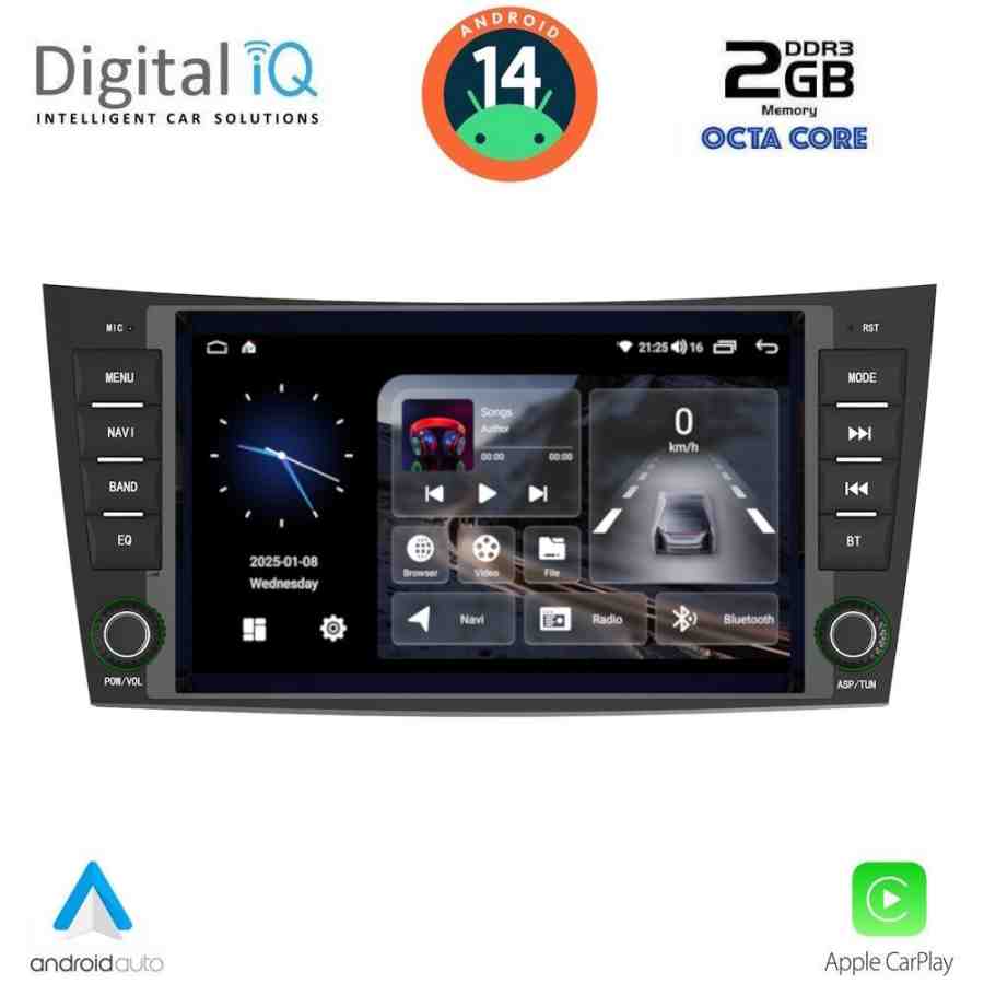 DIGITAL IQ BLF 390_CPA (8" DECK) MULTIMEDIA SYSTEM for MERCEDES E (W211) – CLS (W219) mod. 2003-2009