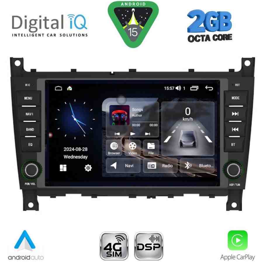 DIGITAL IQ BLF 393_CPA (8" DECK) MULTIMEDIA SYSTEM for MERCEDES C W203 – CLK W209 mod. 2004-2008
