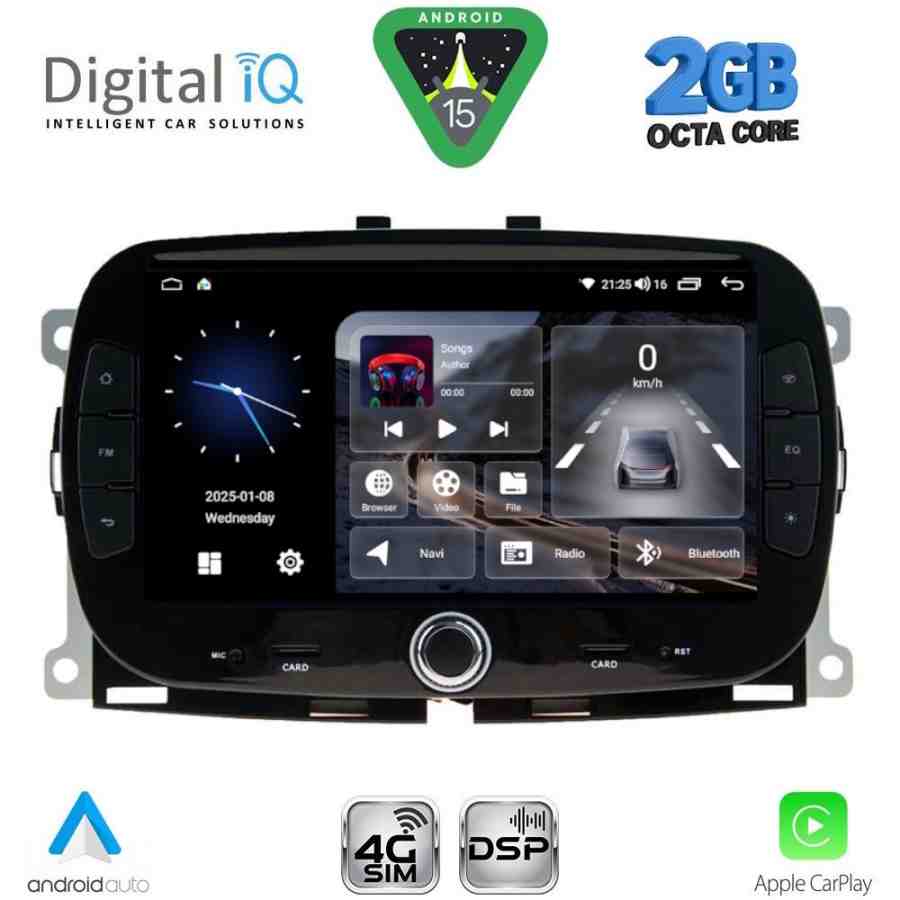 DIGITAL IQ BLF 398_CPA (7" DECK) MULTIMEDIA SYSTEM for FIAT 500 mod. 2016-2025