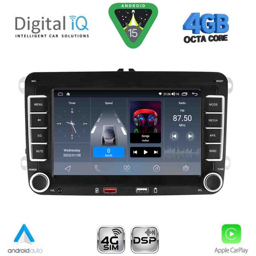 DIGITAL IQ BLG 404_CPA (7" DECK) MULTIMEDIA SYSTEM for VW - SKODA - SEAT mod. 2004-2016