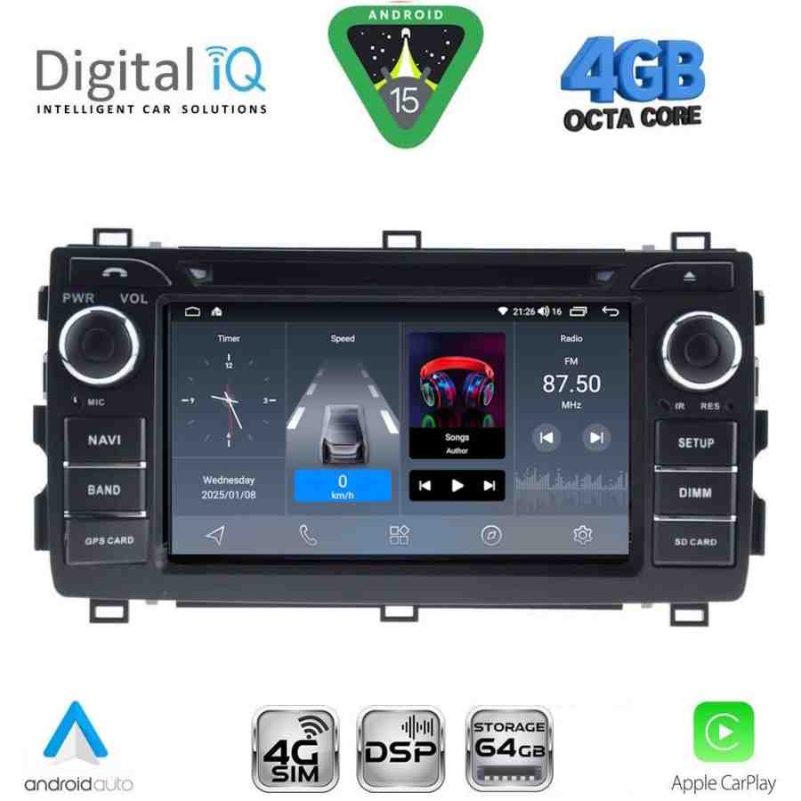 DIGITAL IQ BLG 408_CPA (7″ DECK) MULTIMEDIA OEM for TOYOTA AURIS mod. 2012-2015