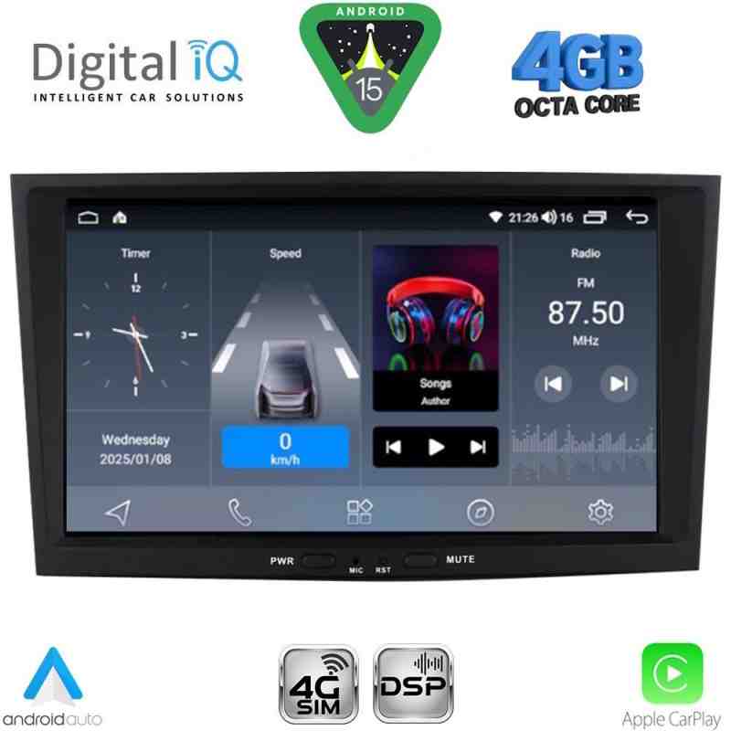 DIGITAL IQ BLG 418BL_CPA (8" DECK) MULTIMEDIA SYSTEM for OPEL ALL mod. 2004-2014 (BLACK)