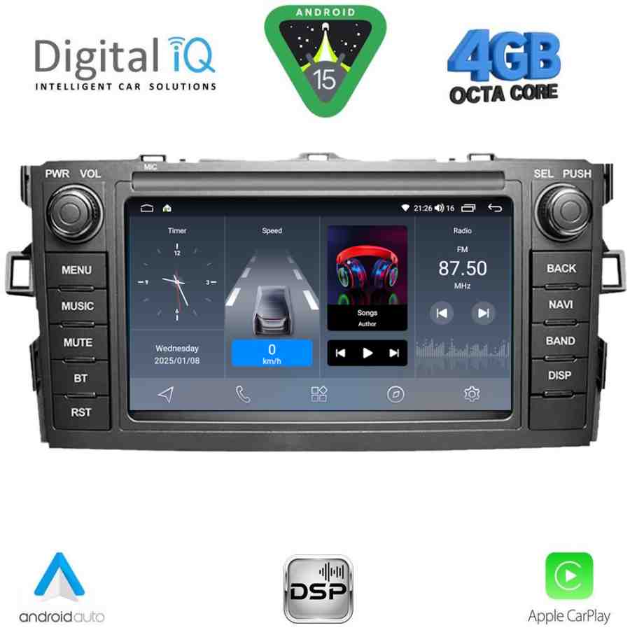 DIGITAL IQ BLG 428_CPA (7″ DECK) MULTIMEDIA OEM for TOYOTA AURIS mod. 2007-2012