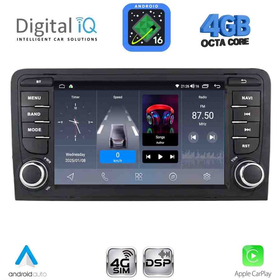 DIGITAL IQ BLG 449_CPA (7″ DECK) MULTIMEDIA OEM for AUDI A3 mod. 2003-2012