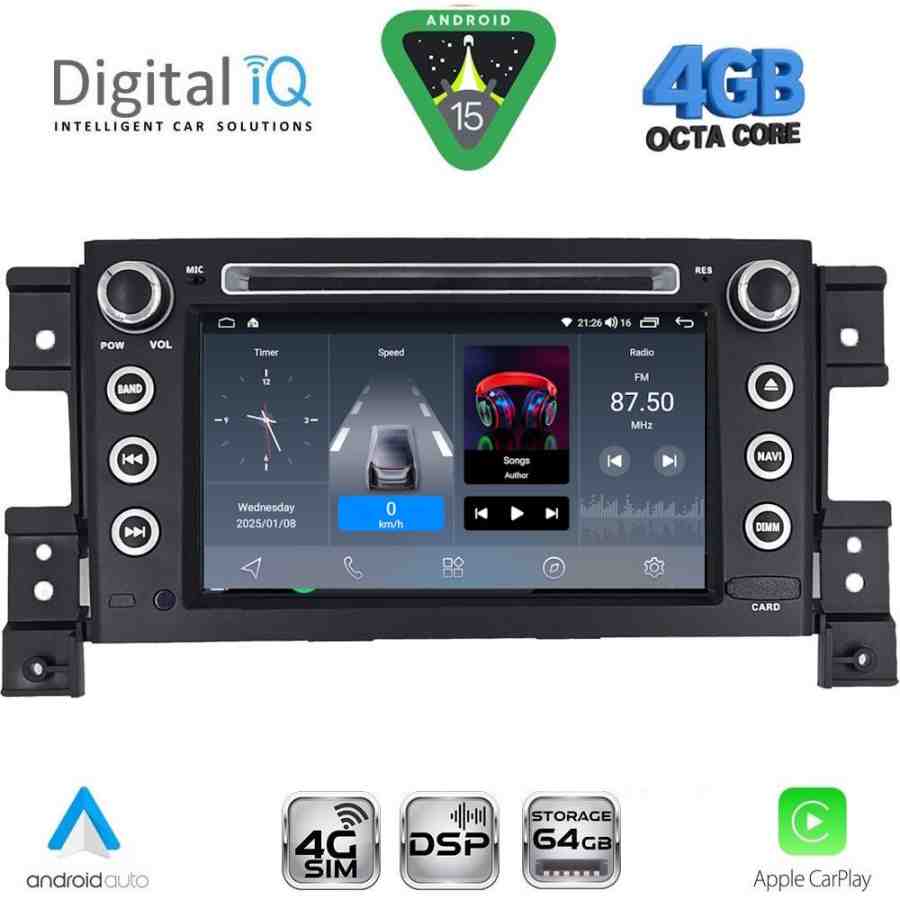 DIGITAL IQ BLG 454_CPA (7" DECK) MULTIMEDIA SYSTEM for SUZUKI GRAND VITARA mod. 2005-2015