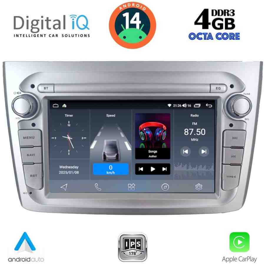 DIGITAL IQ BLG 457BL_CPA (7" DECK) MULTIMEDIA SYSTEM for ALFA ROMEO MITO mod. 2008-2018 (BLACK)