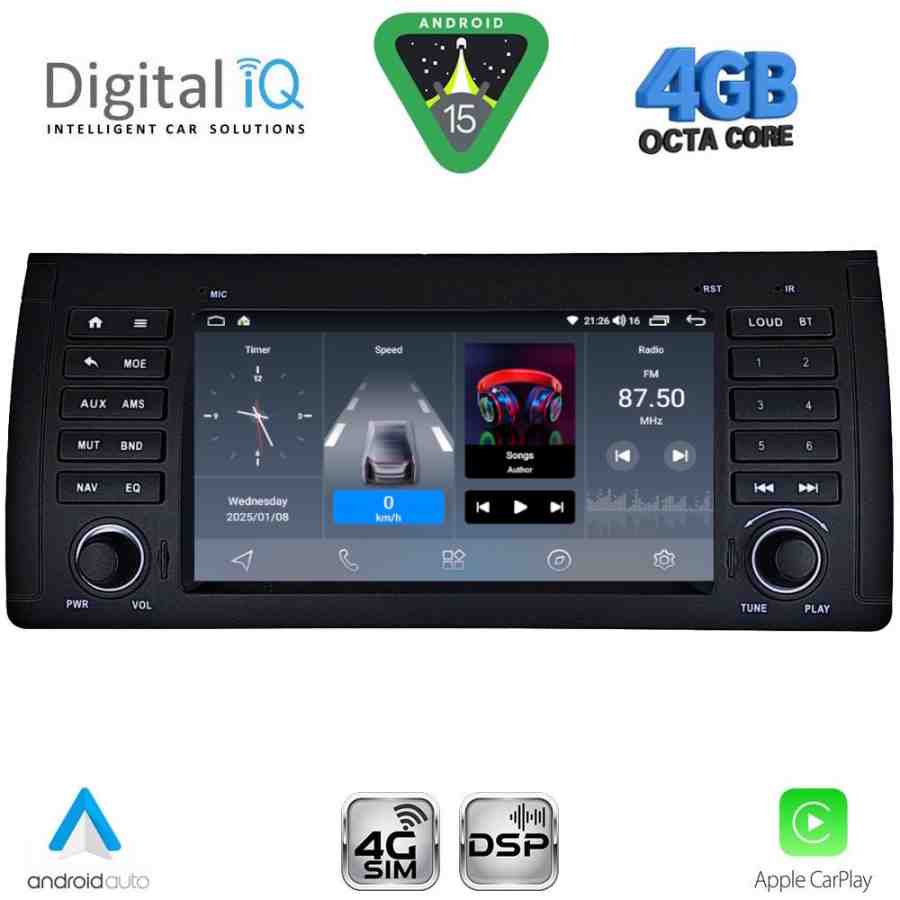 DIGITAL IQ BLG 485_CPA (7" DECK) MULTIMEDIA SYSTEM for BMW S.5-X5 (E38-39-53) mod. 1998-2005