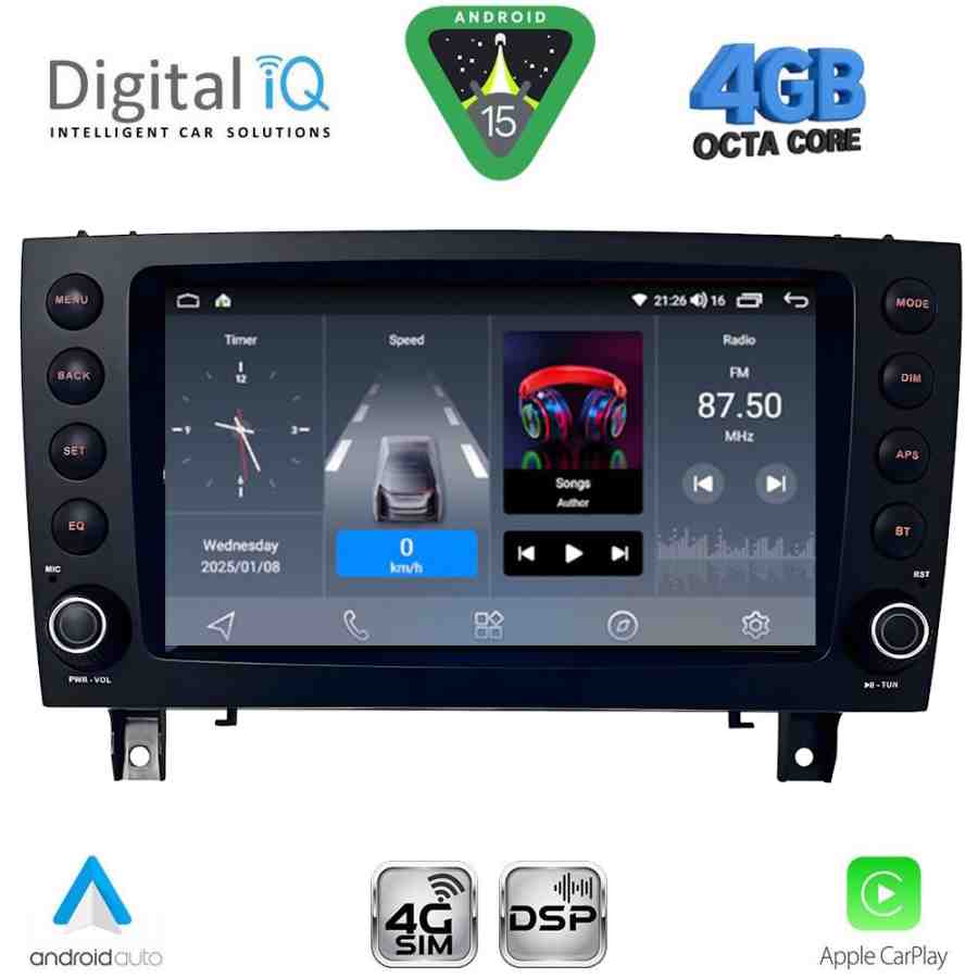DIGITAL IQ BLG 496_CPA (8" DECK) MULTIMEDIA SYSTEM for MERCEDES SLK (R171) mod. 2004-2010