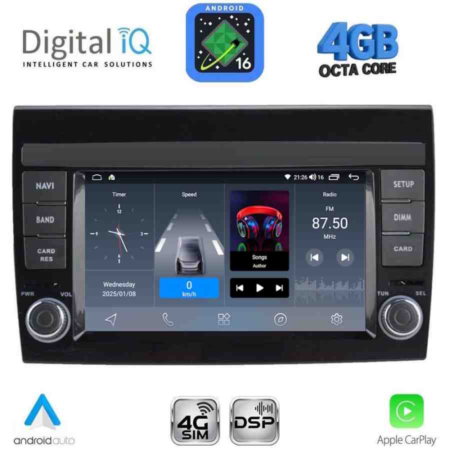 DIGITAL IQ BLG 497_CPA (7" DECK) MULTIMEDIA SYSTEM for FIAT BRAVO mod. 2007-2019