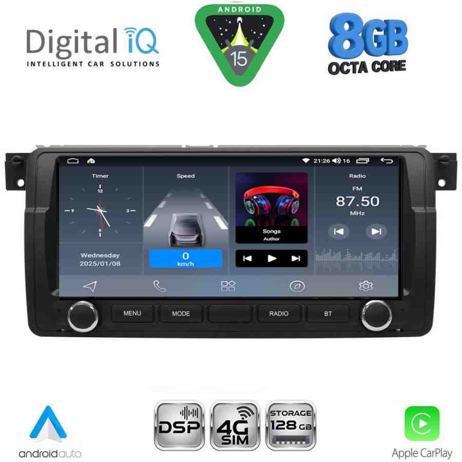 DIGITAL IQ BLM 753_CPA (8.8" DECK) MULTIMEDIA OEM for BMW S.3 (E46) mod. 1998-2005