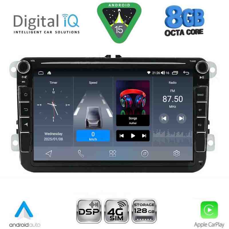DIGITAL IQ BLM 579_CPA (8" DECK) MULTIMEDIA OEM for VW – SKODA – SEAT GROUP mod. 2004-2018