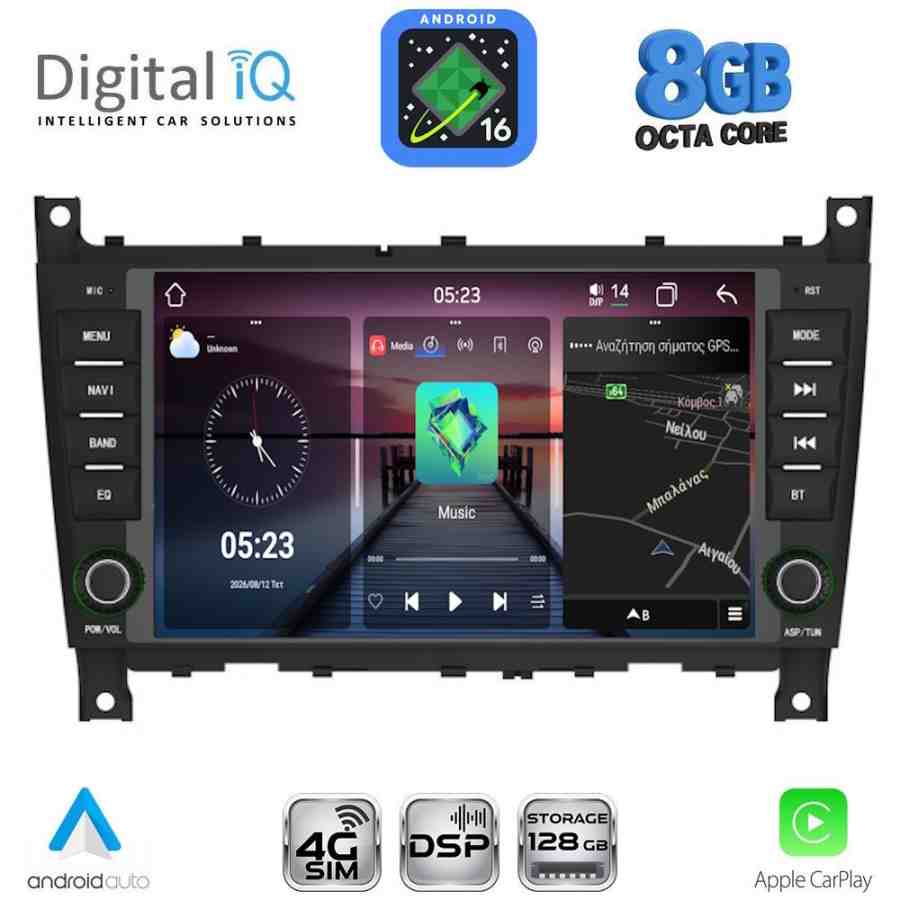 DIGITAL IQ BLM 593_CPA (7" DECK) MULTIMEDIA OEM for MERCEDES C W203 – CLK W209 mod. 2004-2008