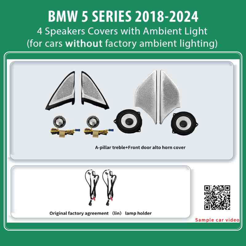 DIQ AMBIENT BMW S.5 BMPJ19 (Digital iQ Ambient Light for BMW Series 5 (G30-G31-G38) mod. 2018-2024, 4 Speaker Ambient Lights)