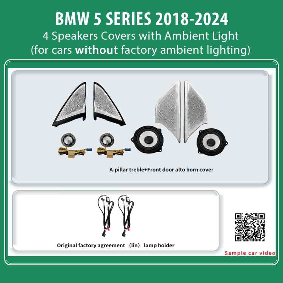 DIQ AMBIENT BMW S.5 BMPJ19 (Digital iQ Ambient Light for BMW Series 5 (G30-G31-G38) mod. 2018-2024, 4 Speaker Ambient Lights)