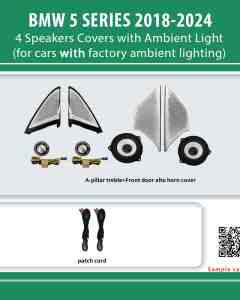 DIQ AMBIENT BMW S.5 BMPJ17 (Digital iQ Ambient Light for BMW Series 5 (G30-G31-G38) mod. 2018-2024, 4 Speaker Ambient Lights)