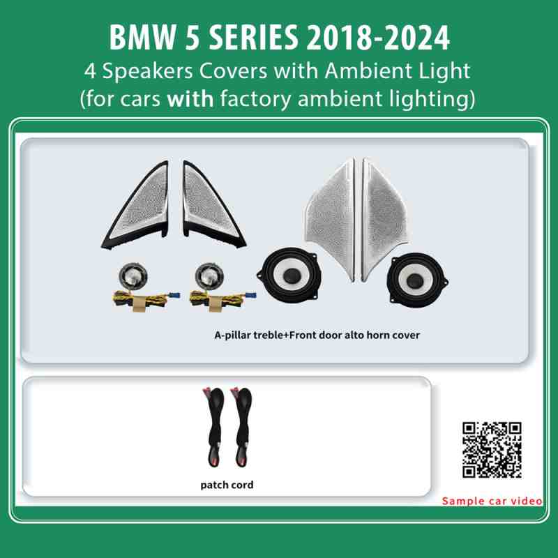 DIQ AMBIENT BMW S.5 BMPJ17 (Digital iQ Ambient Light for BMW Series 5 (G30-G31-G38) mod. 2018-2024, 4 Speaker Ambient Lights)