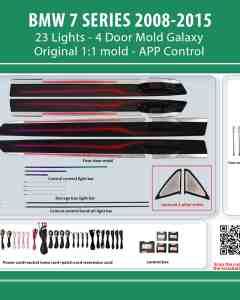 DIQ AMBIENT BMW S.7 BM14X (Digital iQ Ambient Light for BMW Series 7 (F01 - F02) mod. 2008-2015 with 23 Lights, Galaxy)