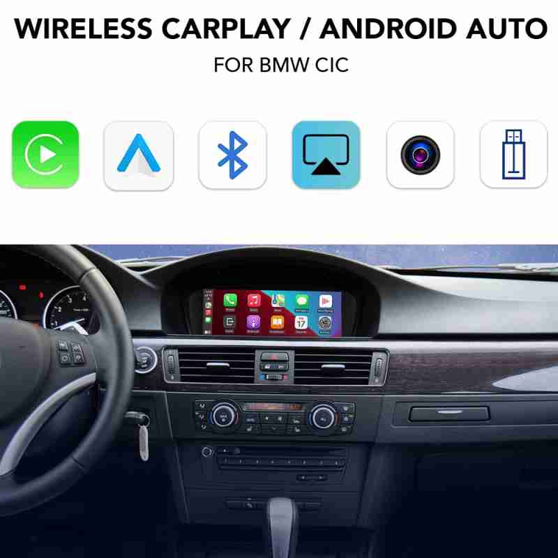 DIGITAL IQ BM 226 CPAA (WIRELESS CARPLAY / ANDROID AUTO BOX for BMW - MINI (CIC system) with FRONT - REAR cameras