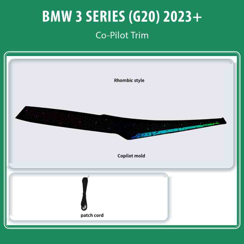 DIQ AMBIENT BMW S.3 (G20) CO-PILOT TRIM (Digital iQ Co-Pilot Trim for BMW Series 3 mod. 2023+ FACELIFT)
