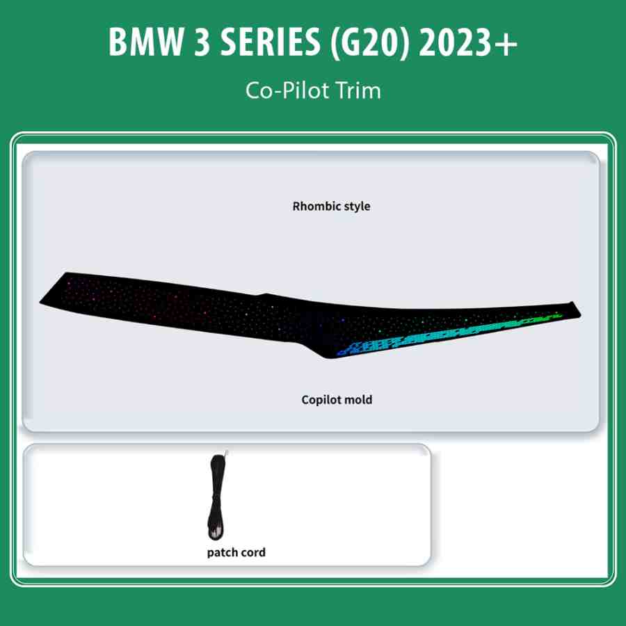 DIQ AMBIENT BMW S.3 (G20) CO-PILOT TRIM (Digital iQ Co-Pilot Trim for BMW Series 3 mod. 2023+ FACELIFT)