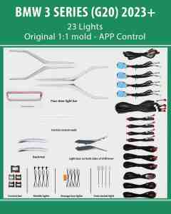DIQ AMBIENT BMW S.3 (G20) FL mod. 2023-2026 (Digital iQ Ambient Light for BMW Series 3 mod. 2023-2026 FACELIFT with 24 Lights)