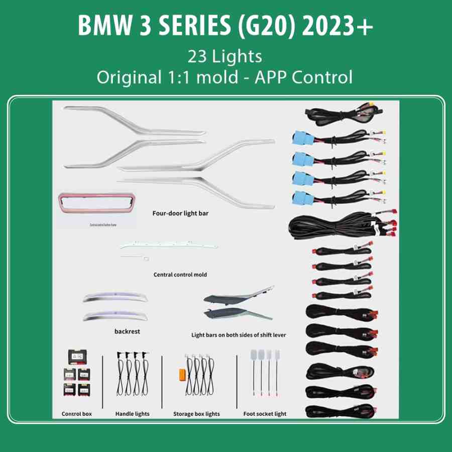 DIQ AMBIENT BMW S.3 (G20) FL mod. 2023-2026 (Digital iQ Ambient Light for BMW Series 3 mod. 2023-2026 FACELIFT with 24 Lights)