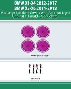 DIQ AMBIENT BMW X BMPJ06 MIDRANGE COVERS (Digital iQ Ambient Light for BMW X3 - X4 -X5 - X6 mod. 2012-2018, Midrange Speakers Covers)
