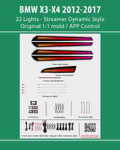 DIQ AMBIENT BMW X3  - X4 BM02D DYN (Digital iQ Ambient Light for BMW X3 (F25) / X4 (F26) mod. 2012-2017 with 22 Lights, Streamer Dynamic)