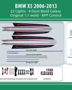 DIQ AMBIENT BMW X5 BM16Y (Digital iQ Ambient Light for BMW X5 (E70) mod. 2006-2013 with 22 Lights, Galaxy)