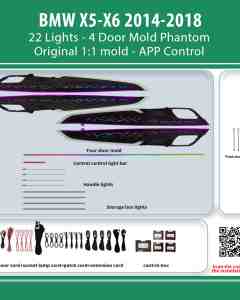 DIQ AMBIENT BMW X5-X6 BM05M (Digital iQ Ambient Light for BMW X5 - X6 (F15 - F16) mod. 2014-2018 with 22 Lights, Phantom)