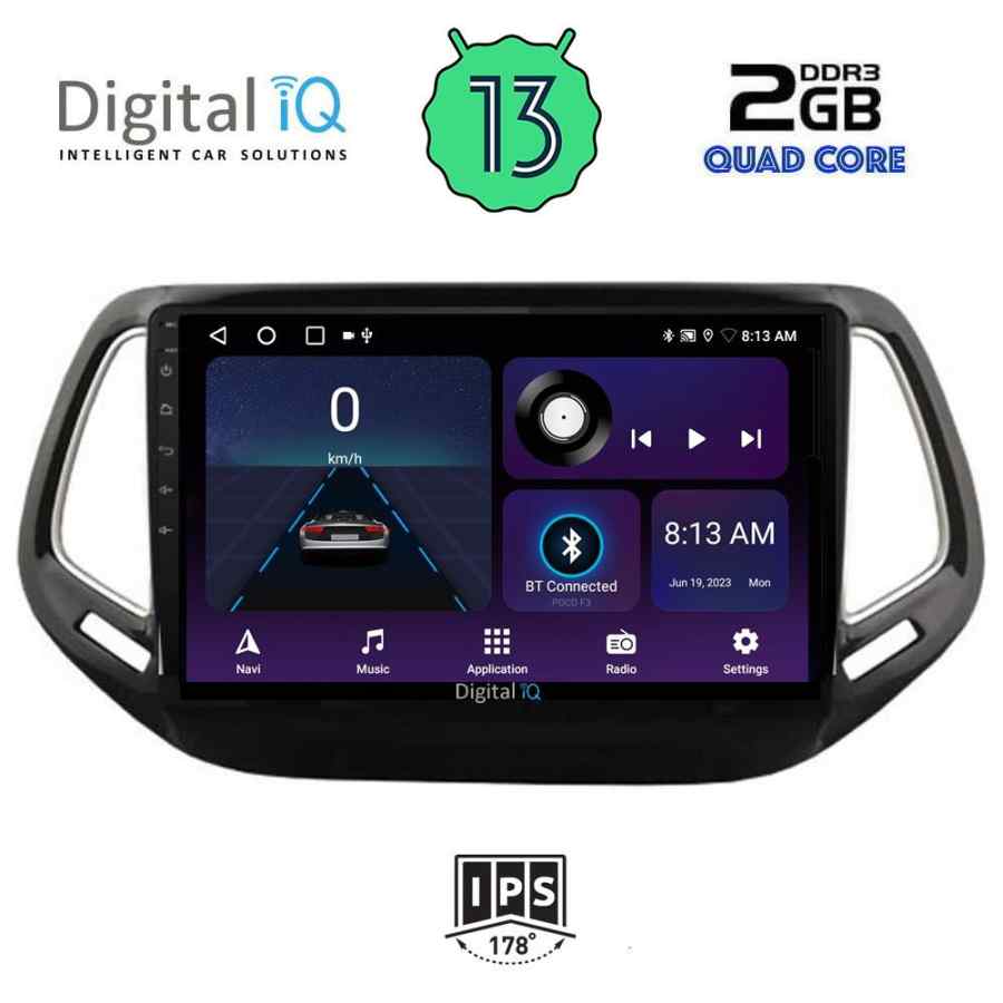 DIGITAL IQ BXB 1278_GPS (10inc) MULTIMEDIA TABLET OEM JEEP COMPASS mod. 2016-2021