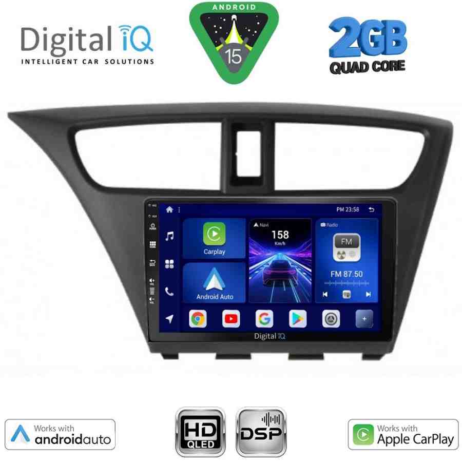 DIGITAL IQ BXC 3190_CPAA (9inc) MULTIMEDIA TABLET for HONDA CIVIC mod. 2012-2016