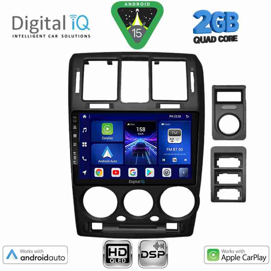 DIGITAL IQ BXC 3222BL_CPAA (9inc) MULTIMEDIA TABLET for HYUNDAI GETZ mod. 2002-2011 (BLACK)
