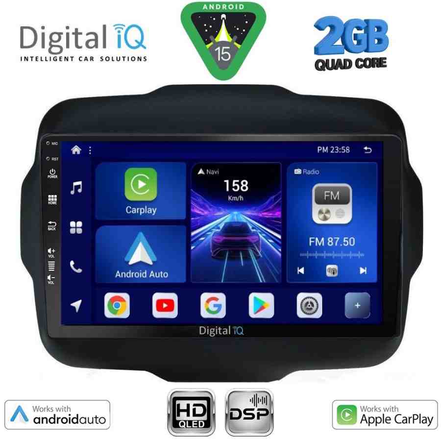 DIGITAL IQ BXC 3290_CPAA (9inc) MULTIMEDIA TABLET for JEEP RENEGADE mod. 2014-2025