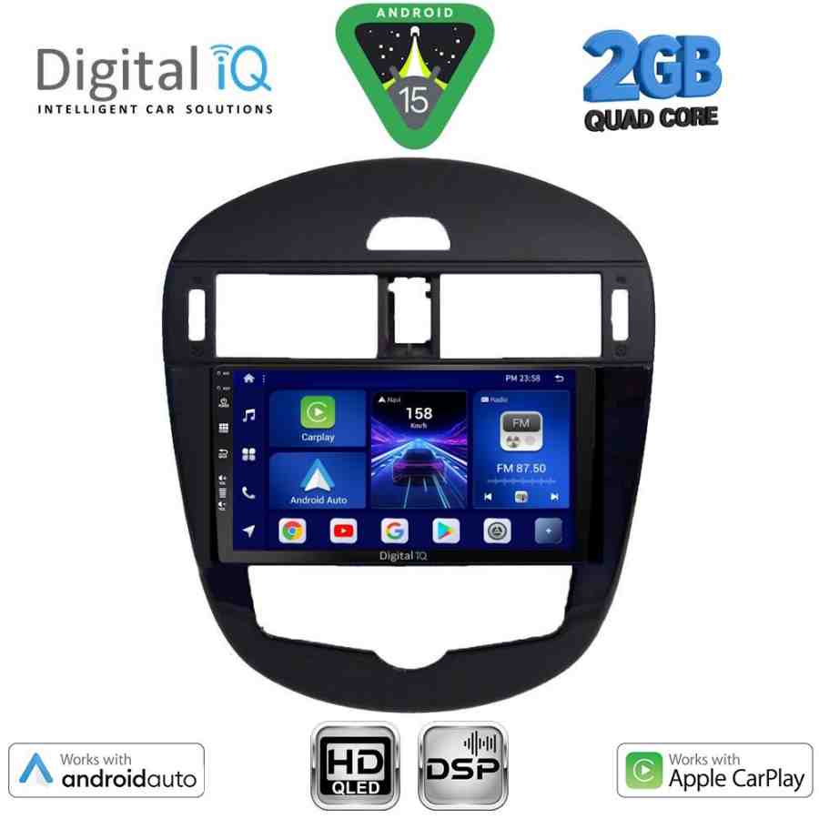 DIGITAL IQ BXC 3470CL_CPAA (9inc) MULTIMEDIA TABLET for NISSAN PULSAR mod. 2014-2020 with CLIMA