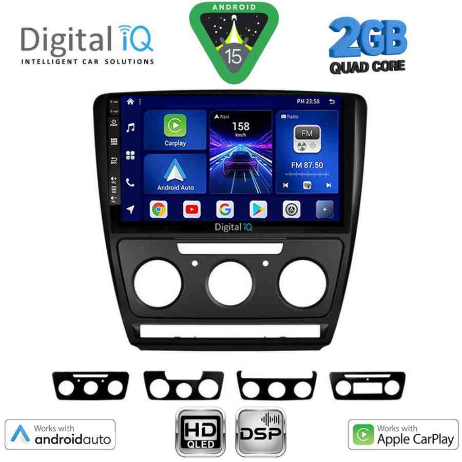 DIGITAL IQ BXC 3595BL_CPAA (10inc) MULTIMEDIA TABLET for SKODA OCTAVIA 5 mod. 2005-2013 (BLACK)