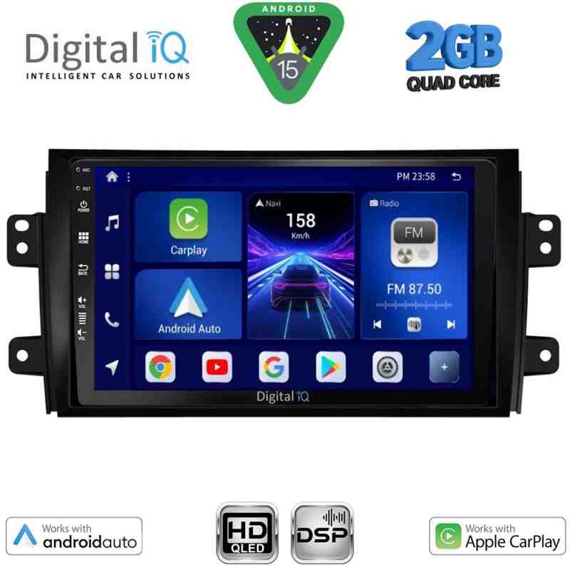 DIGITAL IQ BXC 3688_CPAA (9inc) MULTIMEDIA TABLET for FIAT SEDICI – SUZUKI SX4 mod. 2005-2013