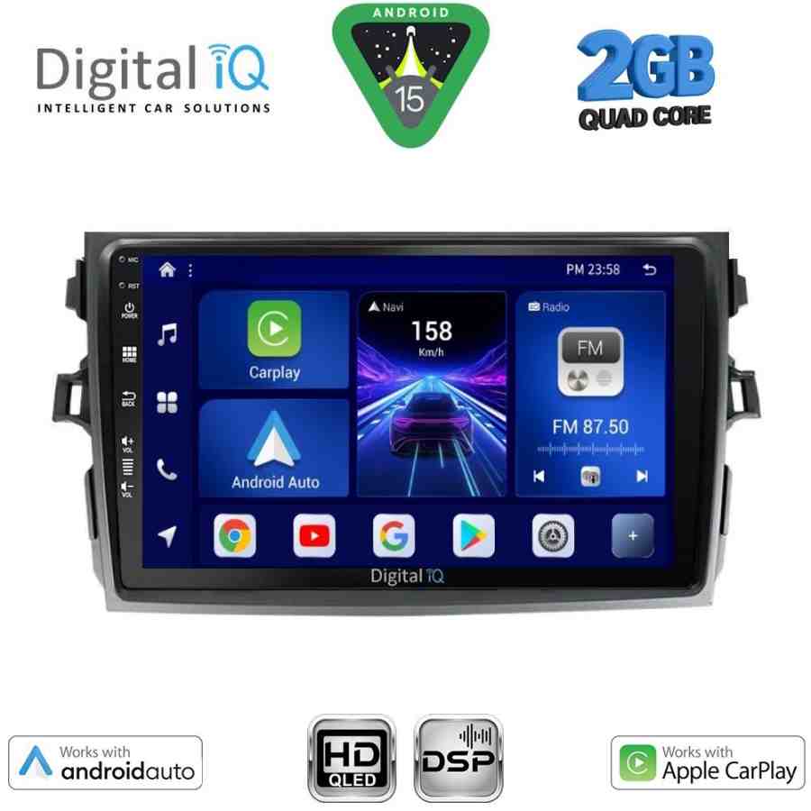 DIGITAL IQ BXC 3713_CPAA (9inc) MULTIMEDIA TABLET for TOYOTA COROLLA 4D mod. 2006-2012