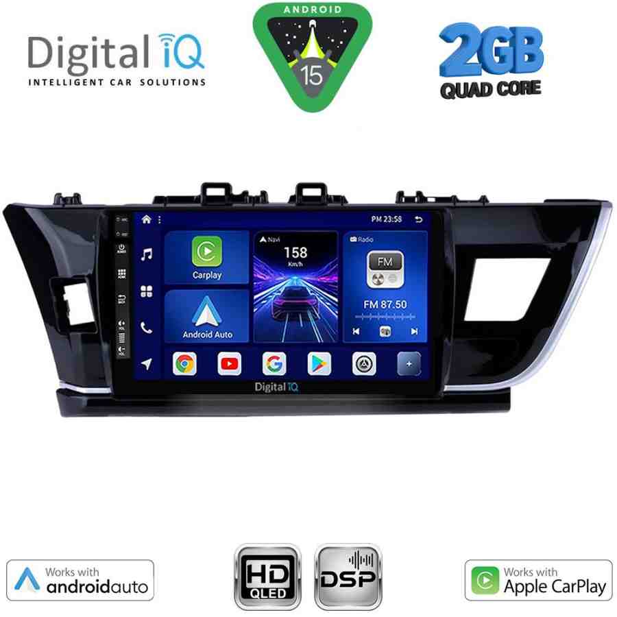 DIGITAL IQ BXC 3714BIG_CPAA (10inc) MULTIMEDIA TABLET for TOYOTA COROLLA mod. 2013-2016