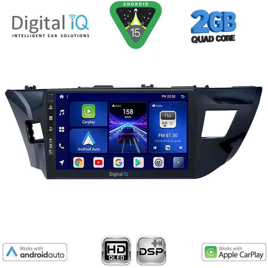 DIGITAL IQ BXC 3714MD_CPAA (10inc) MULTIMEDIA TABLET for TOYOTA COROLLA mod. 2013-2016