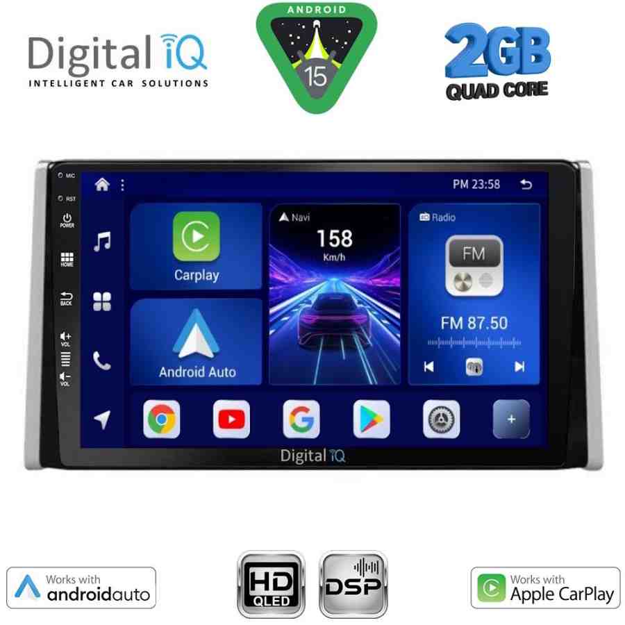 DIGITAL IQ BXC 3734_CPAA (10inc) MULTIMEDIA TABLET for TOYOTA RAV 4 mod. 2019-2025