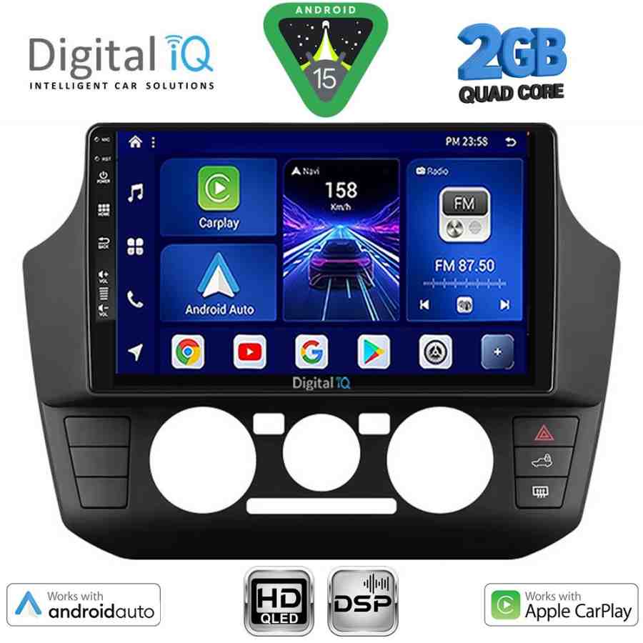 DIGITAL IQ BXC 3774_CPAA (9inc) MULTIMEDIA TABLET for  SEAT MII - SKODA CITIGO - VW UP mod. 2017-2023