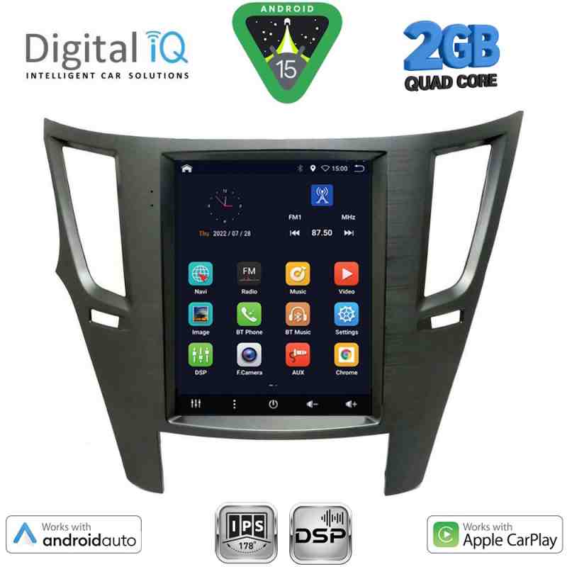 DIGITAL IQ BXC 3962_CPAA TESLA STYLE for SUBARU LEGACY – OUTBACK mod. 2009-2014