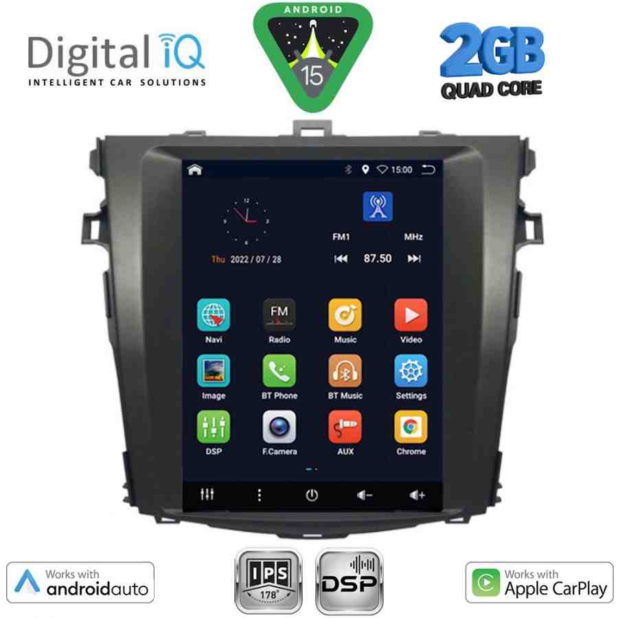 DIGITAL IQ BXC 3963_CPAA TESLA STYLE for TOYOTA COROLLA 4D mod. 2006-2012