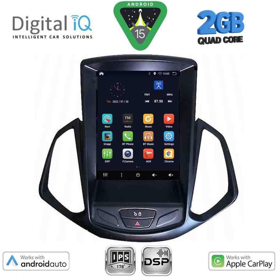 DIGITAL IQ BXC 3966_CPAA TESLA STYLE  for FORD ECOSPORT mod. 2012-2018