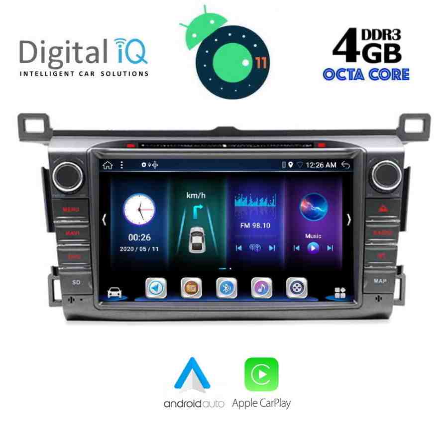 DIGITAL IQ BXE 624_CPA (8" DVD) MULTIMEDIA SYSTEM for TOYOTA RAV 4 mod. 2013-2019