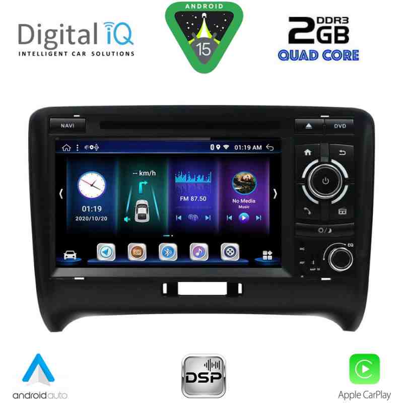 DIGITAL IQ BXE 578_CPA (7" DVD) MULTIMEDIA SYSTEM for AUDI ΤΤ mod. 2007-2015