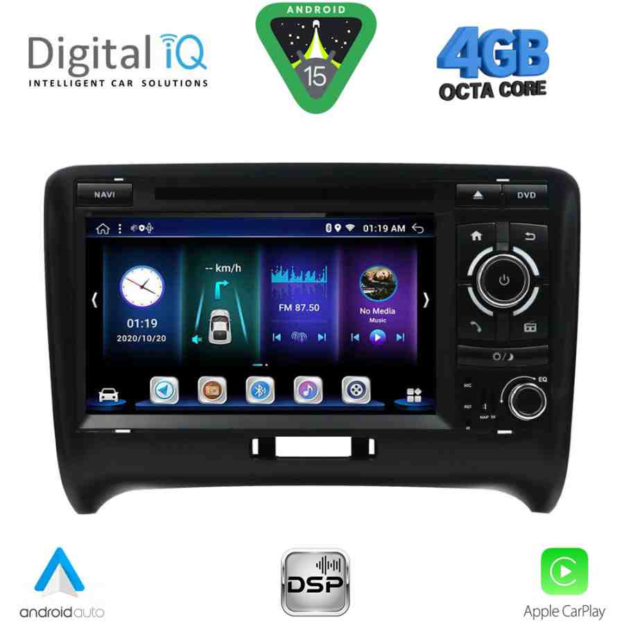 DIGITAL IQ BXE 678_CPA (7" DVD) MULTIMEDIA SYSTEM for AUDI ΤΤ mod. 2007-2015